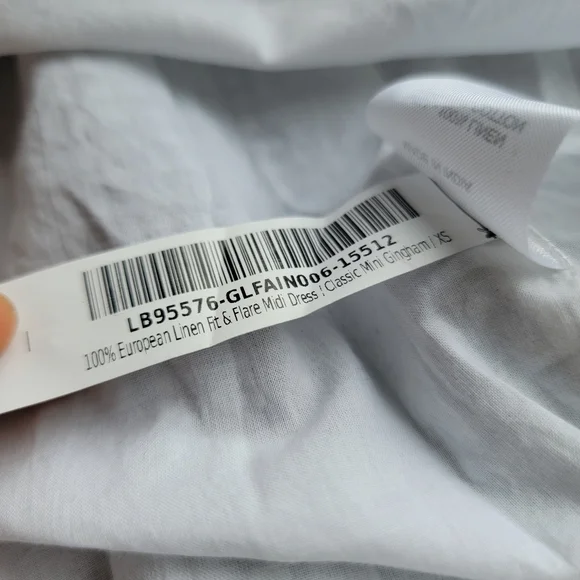 NWT Quince 100% European Linen Fit & Flare Midi Dress, Classic Mini Ginhgham, XS - Picture 12 of 12